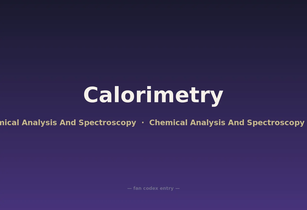 Calorimetry