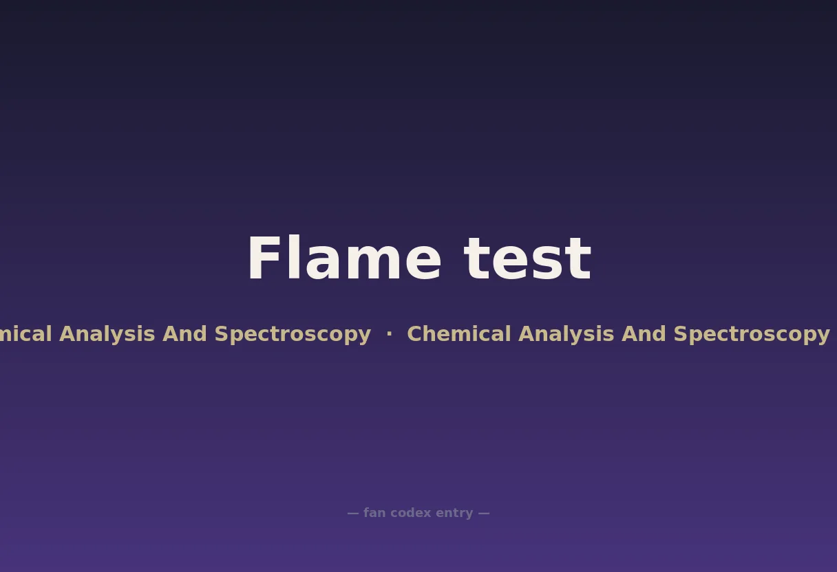 Flame test
